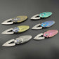 Rike Knife Titanium Alloy Primary Color Folding Knife M390 Steel Knife Cicada Design Edc Pocket Knife With Necklace Hole