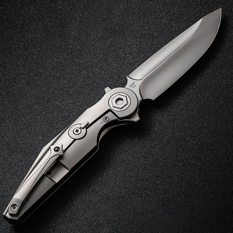 Rk-Viper3-V2 Golden Carbon Fiber Titanium Alloy Folding Knife Bohler M398 Blade