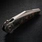 Rike Knife Red Carbon Fiber Folding Knife M398 Blade Titanium Alloy Handle