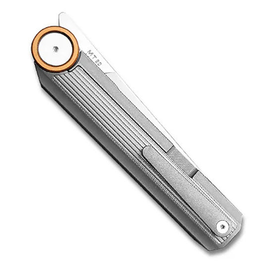 NOC Knives MT-20 Titanium Handle Folding Knife M390 Powder Steel Blade（gray）