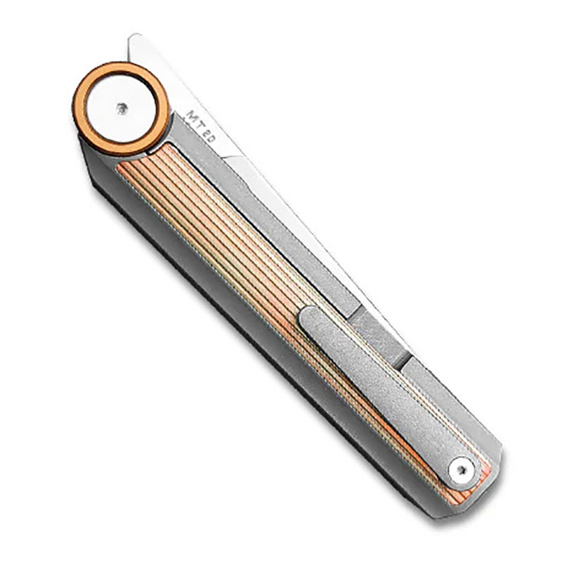 NOC Knives MT-20 Titanium Handle Folding Knife M390 Powder Steel Blade(orange)