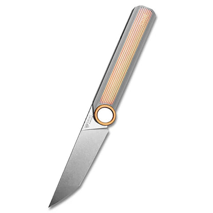 NOC Knives MT-20 Titanium Handle Folding Knife M390 Powder Steel Blade(orange)