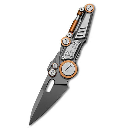 NOC KNIVES MT-22 Mini S-08 Titanium Folding Knife M390 Steel Portable EDC Tool（gray）