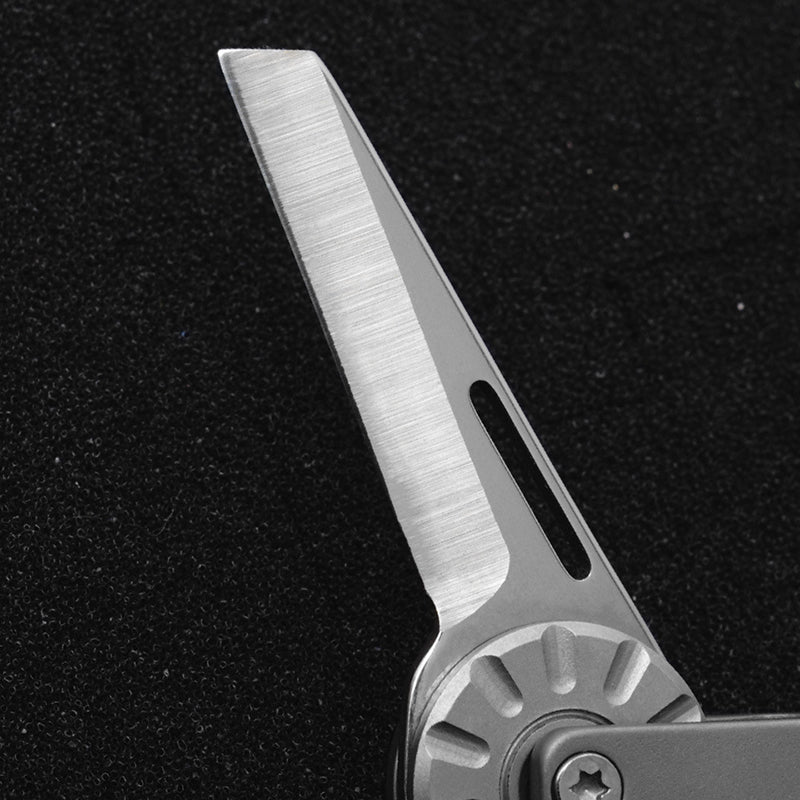 Titanium Alloy Keychain Men's Car Keychain Pendant with Knife Portable EDC Tool