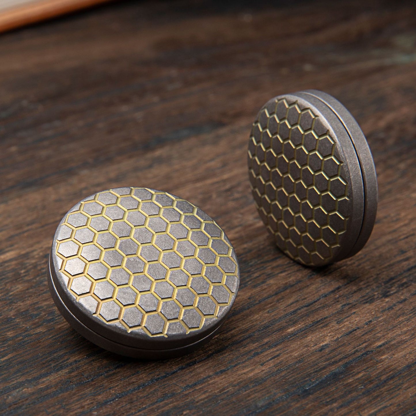 Titanium Alloy Mechanical Ding Ding Coin EDC Decompression Toy Gyro Push Card