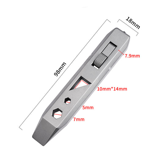 Titanium Alloy Crowbar Multifunctional EDC/Outdoor Emergency Tool Bottle Opener Portable Screwdriver Repair