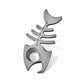 Multifunctional Titanium Alloy Fishbone Crowbar Outdoor EDC Tool Portable Bottle Opener Keychain Pendant