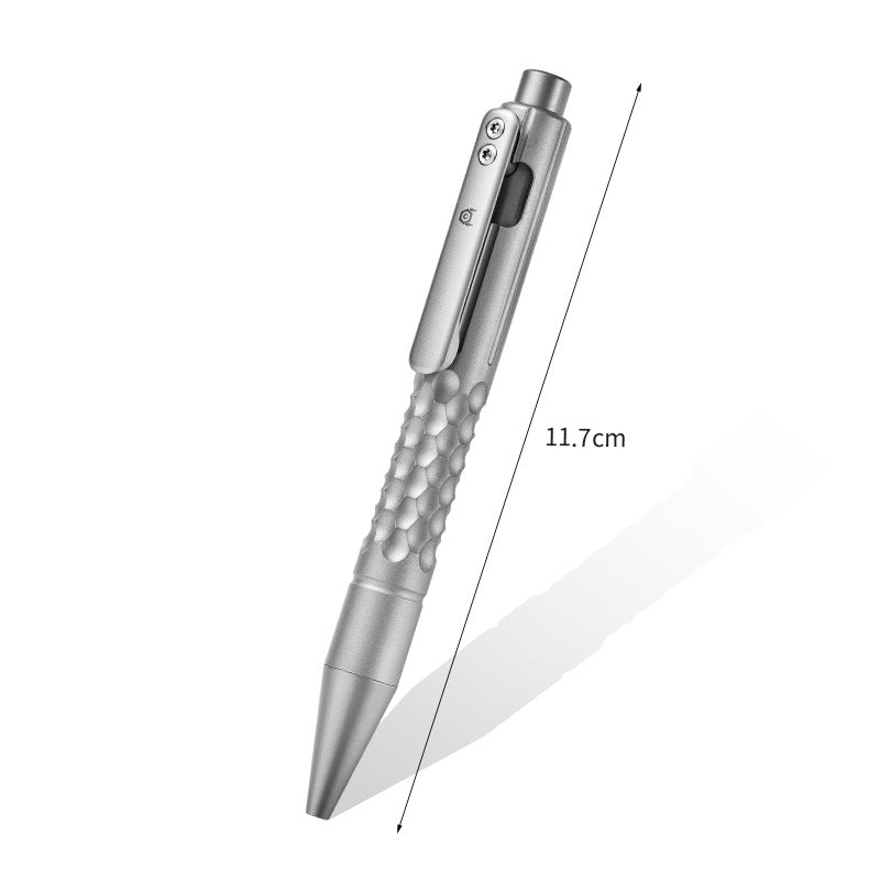Titanium alloy signature pen, pull-out switch, with a back clip design, lightweight pocket for carrying