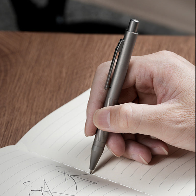 Titanium Alloy Business Writing Pen Multifunctional EDC Ballpoint Pen Portable Pen Clip-On Signature Pen