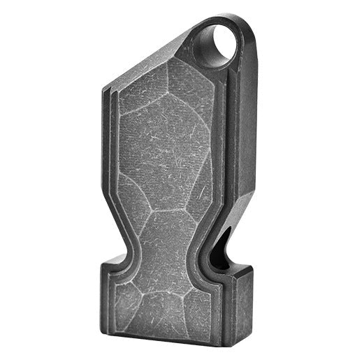 Hammered Stone Washed Titanium Alloy Whistle, Waterproof Portable EDC Essential