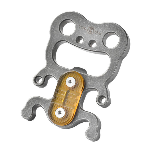 Multifunctional Titanium Alloy Crowbar ,EDC Tool, Titanium Alloy Bottle Opener, Frog Shape Portable Ornaments, Outdoor Tools