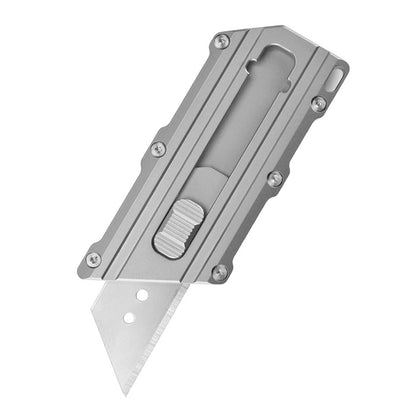 Multifunctional Heavy-Duty Titanium Alloy Utility Knife With 10 SK5 Alloy Blades, Suitable For Manual, EDC And Outdoor Use