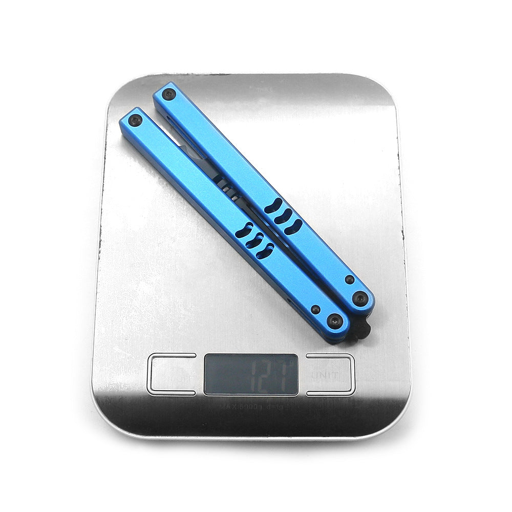 Squid Mako V4.0 Bottle Opener Butterfly Practice Knife 420 Blade Material Blue Aluminum Handle