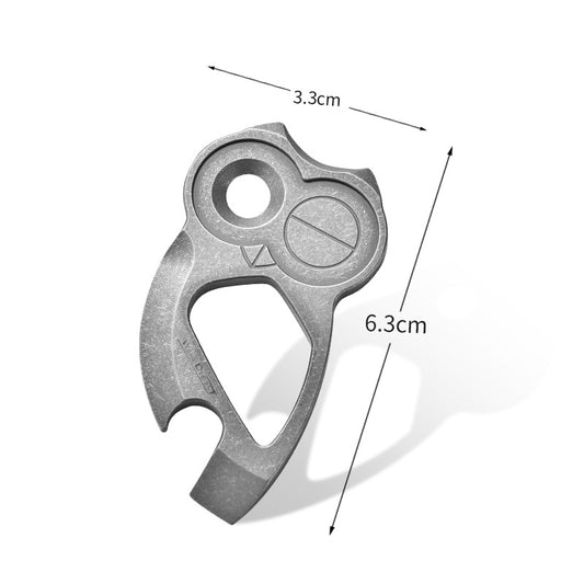 Titanium alloy pry bar, bottle opener, EDC Portable multifunctional key pendant