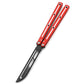 Aviation Aluminum Fancy Butterfly Practice Knife 440 Blade Red SF253