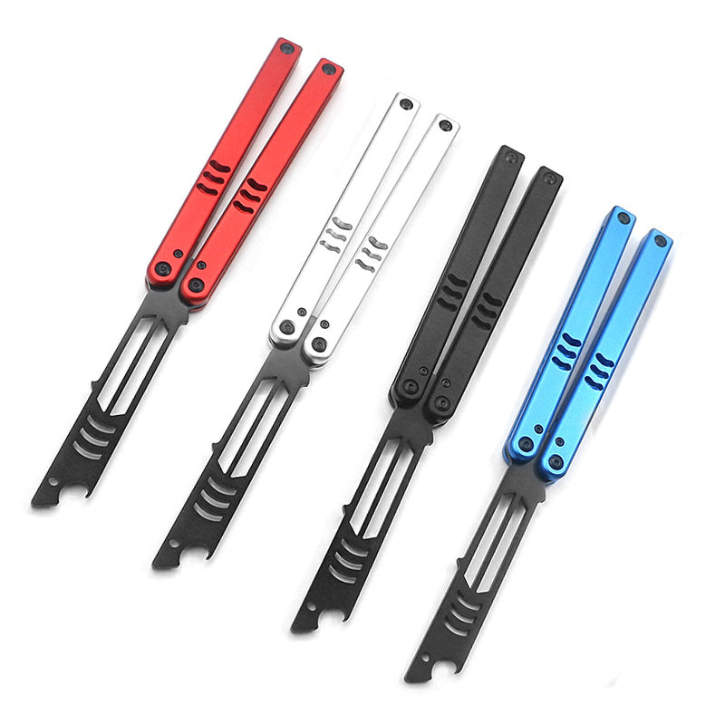 Squid Mako V4.0 Multifunctional Butterfly Practice Knife 420 Blade Material Red Aluminum Handle