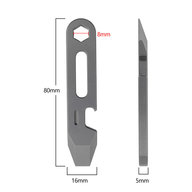Titanium Alloy Crowbar Multifunctional EDC Key Pendant Bottle Opener