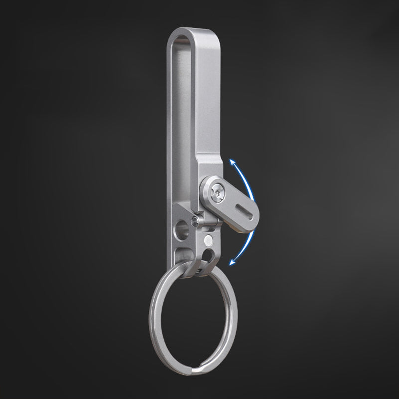 Titanium Alloy Keychain Quick Release with Lock, Anti-Accidental Opening, Multi-Function, Suitable for Various Pants Belts