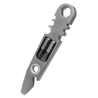 Titanium Alloy Crowbar, Portable Fast Ratchet Screwdriver, EDC Multi-Function Tool, Repair Tool, Bottle Opener