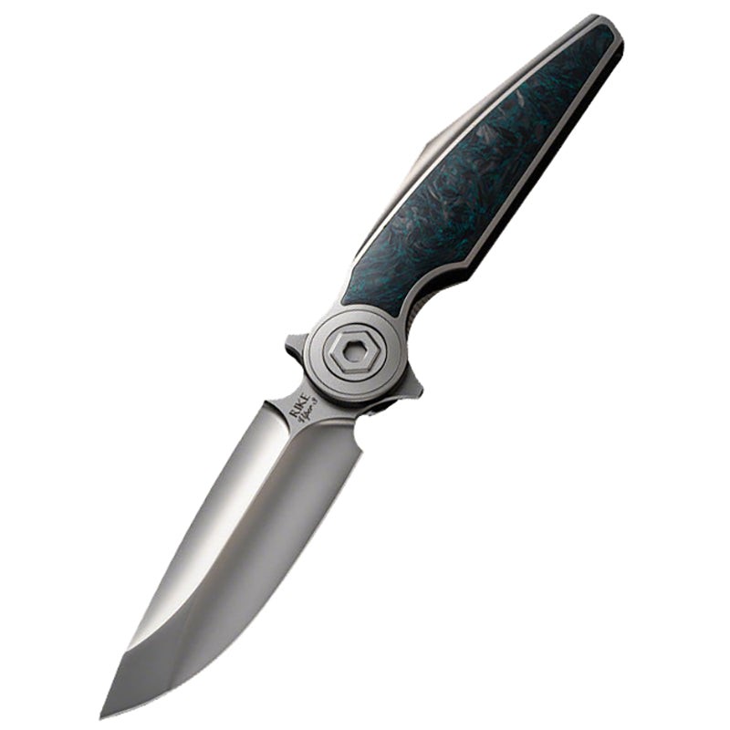 Viper3-V2 Blue Marble Carbon Folding Knife Bohler M398 Titanium Tactical EDC Knife