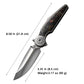Rike Knife Red Carbon Fiber Folding Knife M398 Blade Titanium Alloy Handle
