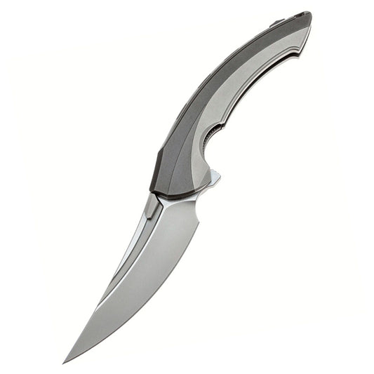 Rike Knife Lamella Folding Knife with M390 Steel and Gray Titanium Alloy Handle