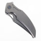 Rike Knife S05 (V2) Titanium Folding Knife Gray Bohler M390 Powder Steel Blade  EDC Tool