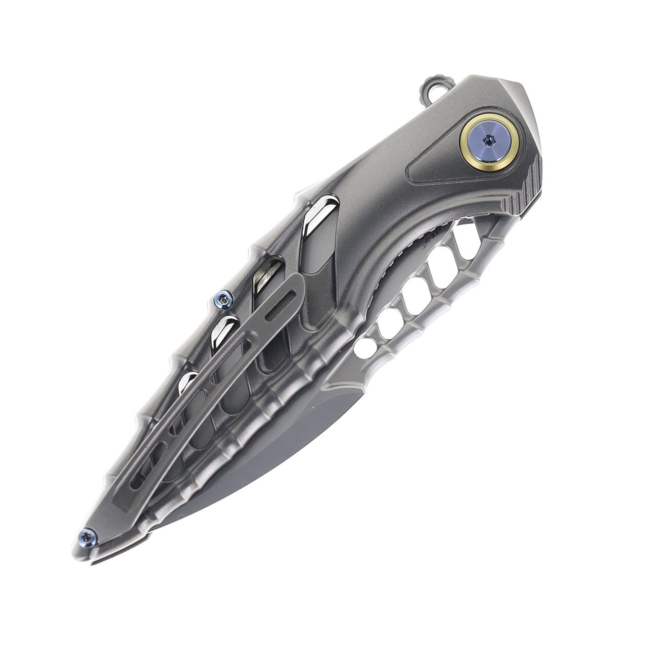 Rike Thor 7 Titanium Folding Knife S90V Blade（Gray）