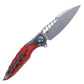 Rike Thor 7 Folding Knife Red G10 Titanium Handle 154CM Blade