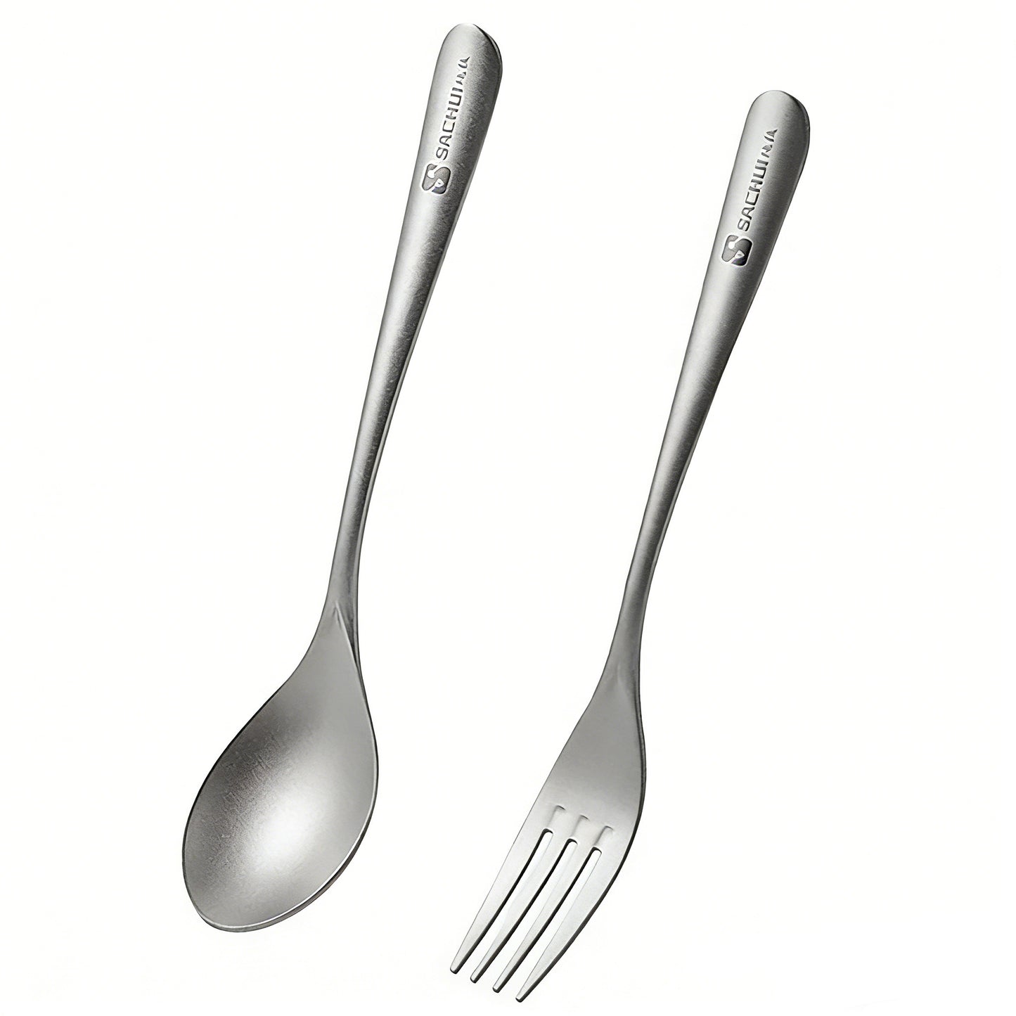 Pure Titanium Fork And Spoon Set With Storage Bag Suitable For Outdoor Camping Use
