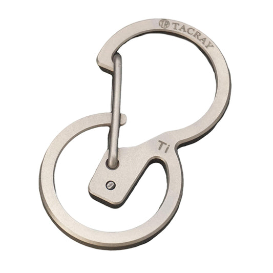 TACRAY Titanium Alloy 8-Shaped Keychain - Multifunctional Carabiner Portable EDC Car Key Ring (Lightweight Durable)