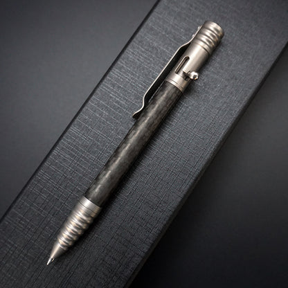 TACRAY Gray Titanium Alloy Carbon Fiber EDC Pen Multifunctional Business Signature Pen