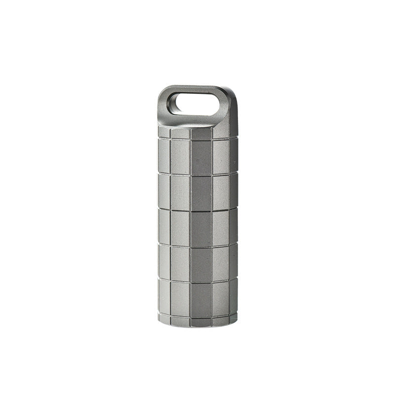 Titanium Alloy Portable Sealed Cabin Mini Medicine Bottle Waterproof Warehouse Outdoor EDC Supplies