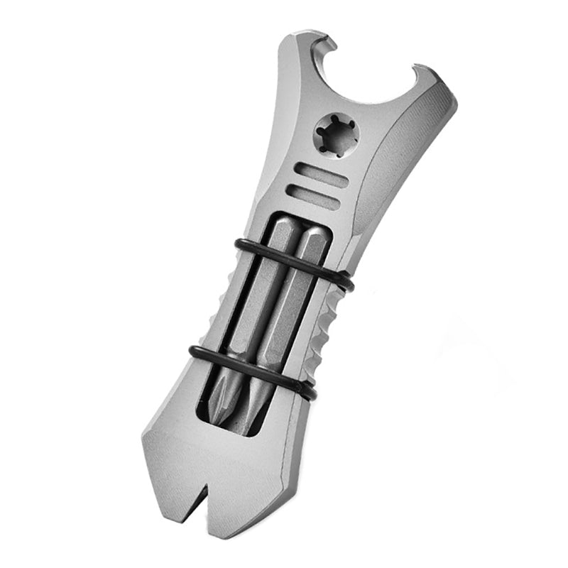 Titanium Alloy Crowbar Portable Multifunctional Mini Screw Bottle Opener Suitable for Outdoor Camping EDC Gadgets