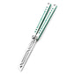 Squid Nautilus V2 Aluminum Handle Butterfly Practice Knife White Green For CSGO Training
