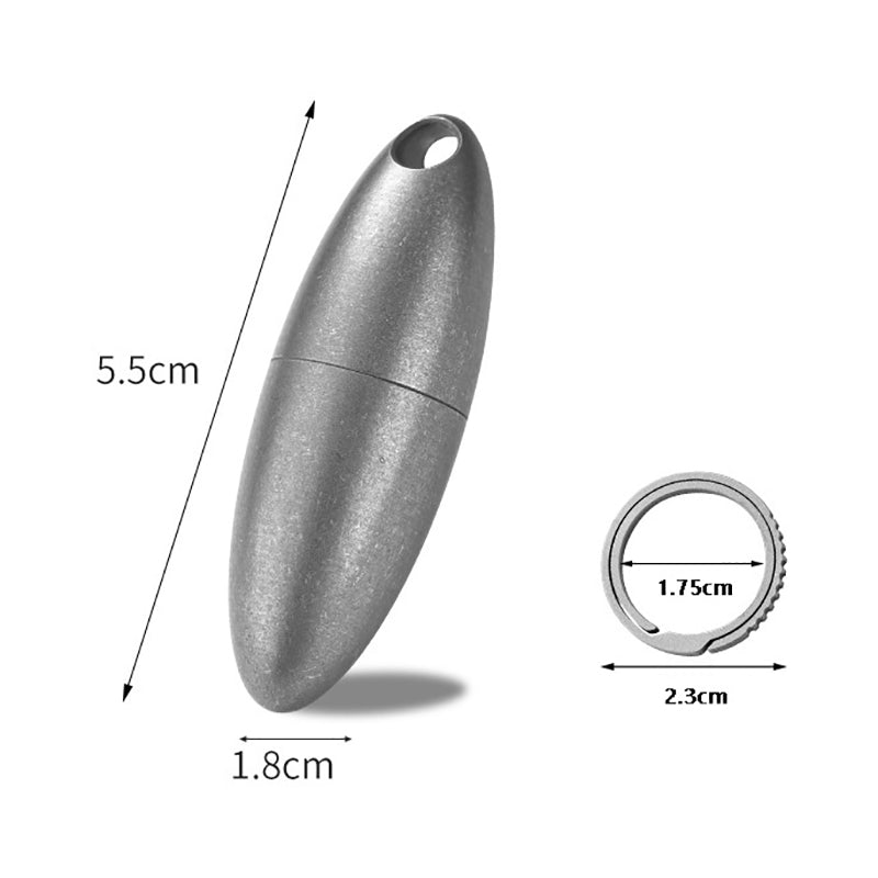 Multifunctional Titanium Alloy Mini Pill Box, Portable Portable Tool, EDC Waterproof and Moisture-Proof Pill Box, Titanium Sealed Compartment
