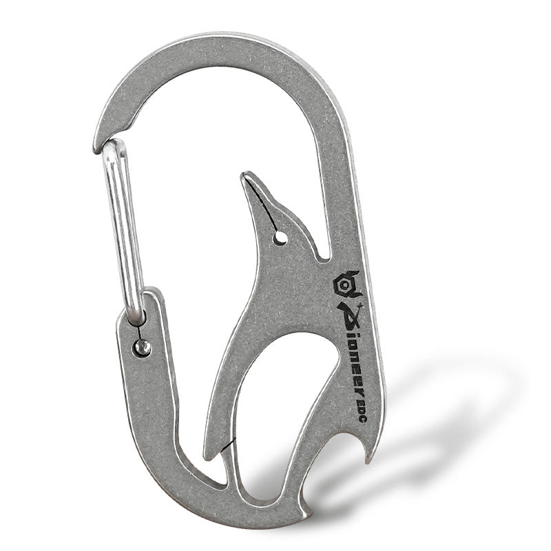 Little Penguin Titanium Car Keychain with Bottle Opener, Portable Keychain