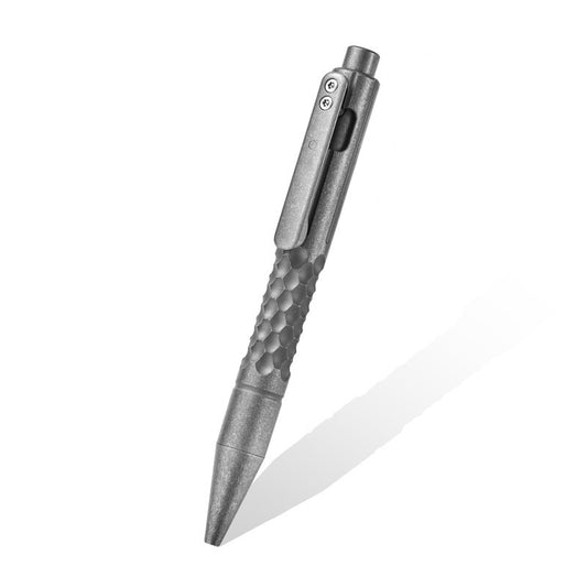 Titanium alloy signature pen, pull-out switch, with a back clip design, lightweight pocket for carrying
