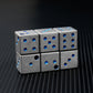 Titanium Alloy Solid Dice EDC Decompression Toy Key Necklace Pendant