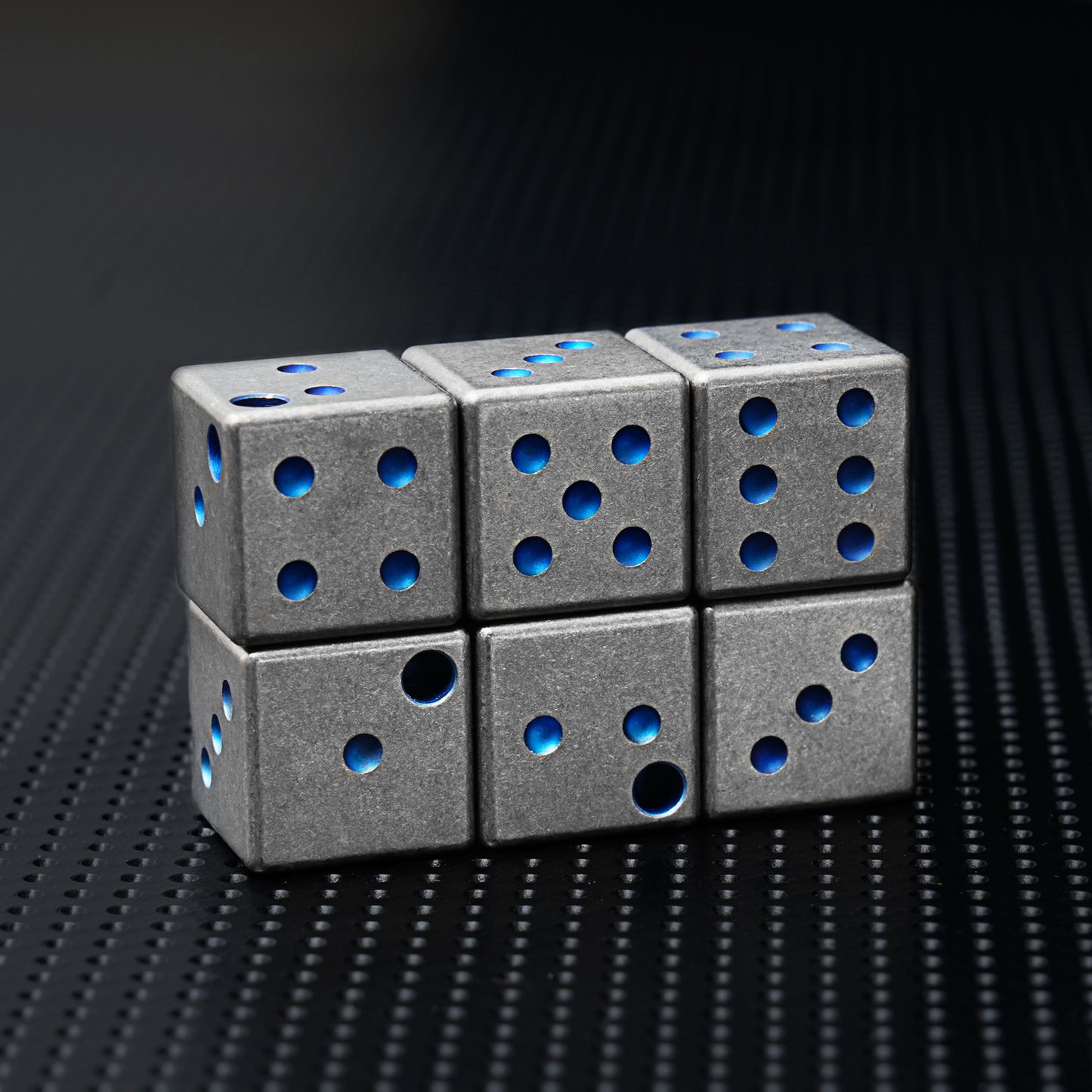 Titanium Alloy Solid Dice EDC Decompression Toy Key Necklace Pendant