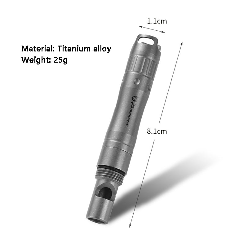 Titanium Alloy Multifunctional Whistle, Touch Screen Pen & Ballpoint Pen 2-in-1 Whistle, Premium EDC Tool