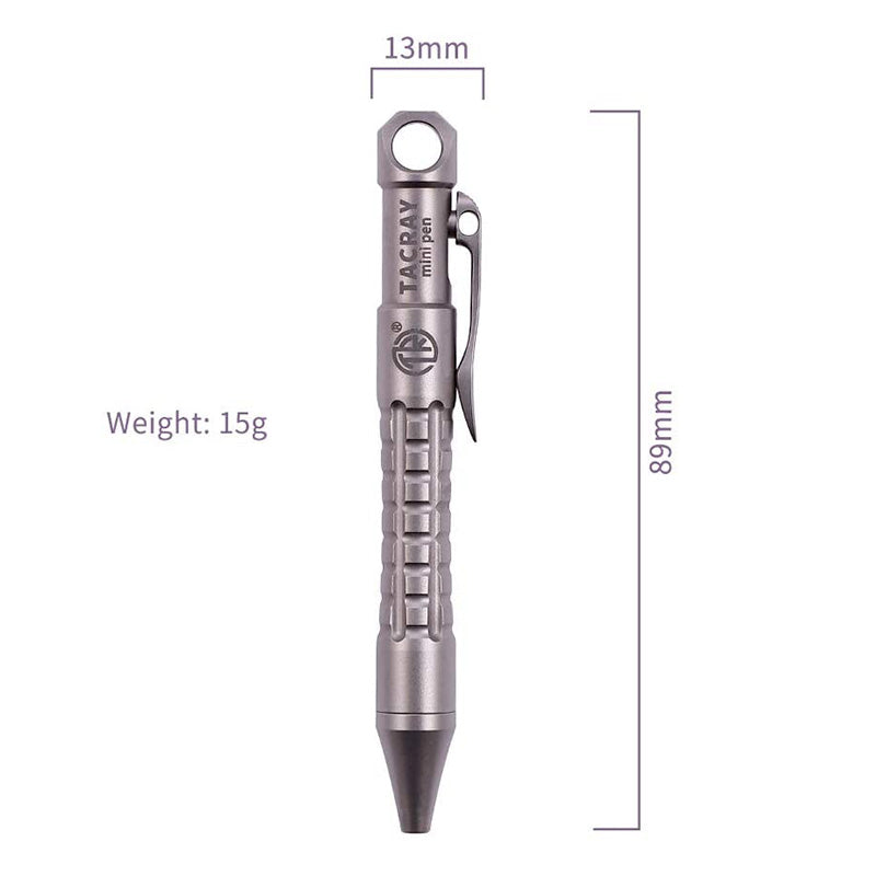TACRAY Titanium Bolt Action Mini Pen Electrofusion Stylus Pen Mini