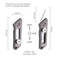 Utility knife TACRAY Titanium mini key knife Portable wallpaper knife