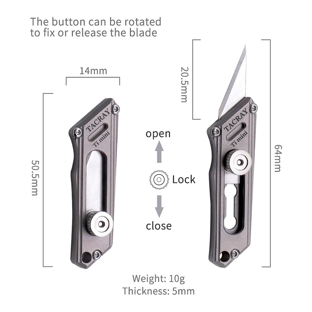 Utility knife TACRAY Titanium mini key knife Portable wallpaper knife