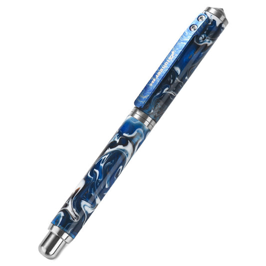 Blue Resin Titanium Alloy Multifunctional Tactical Pen, Portable EDC Massage Signature Pen
