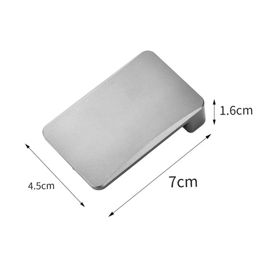 Silver Titanium Alloy Men's Belt Buckle Outdoor Portable Multifunctional Inner Buckle (No Belt Included)