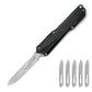 Black Handle Aluminum Utility Knife With 5 Replaceable Stainless Steel Blades