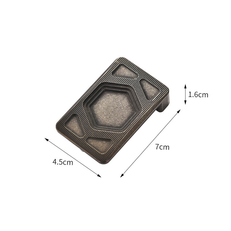 TWOSUN Retro Hexagonal Titanium Alloy Belt Buckle Fits 38mm Wide Belt (No Belt Included)