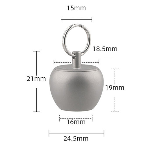 Apple Pure Titanium Small Medicine Box Waterproof Sealed Storage Box Keychain Pendant