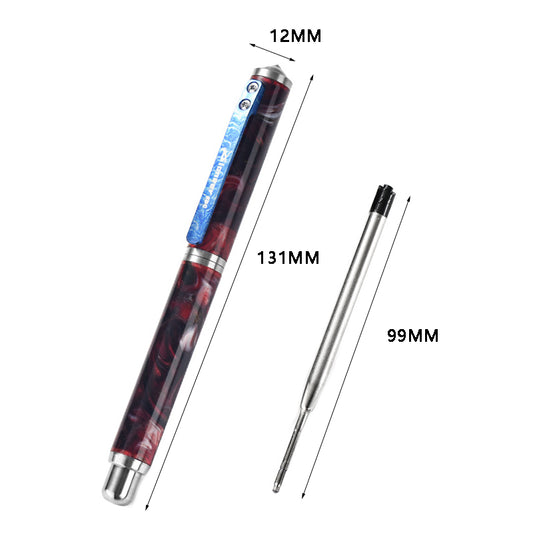 Red Resin Titanium Alloy Tactical Pen, Portable Outdoor EDC Pen